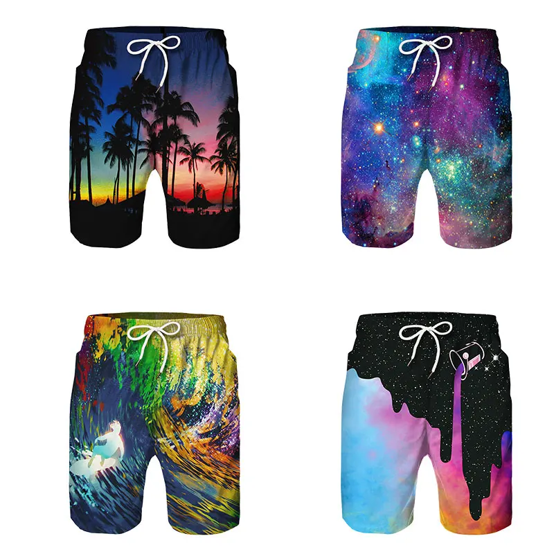 Cheaper Sport Printed Spandex Print Sweat Shorts Boardshort Print Men Shorts Sets