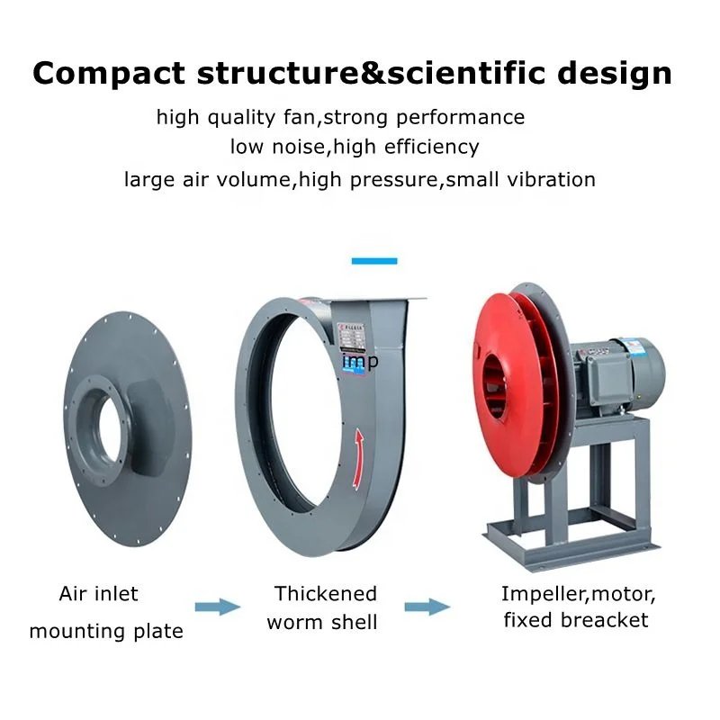 High pressure centrifugal air blower for sawdust