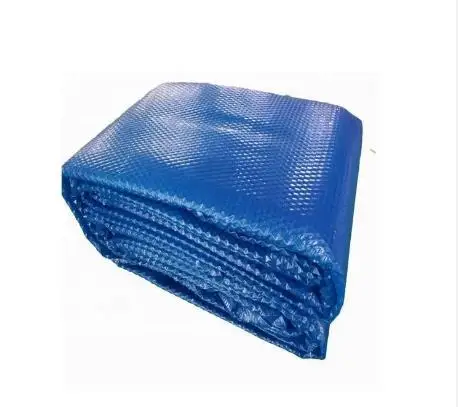 High Quality Silver Blue Swimming Pool Cover PE Rectangular Bubble Foam Automatic Solar Pool  Cover Swimming