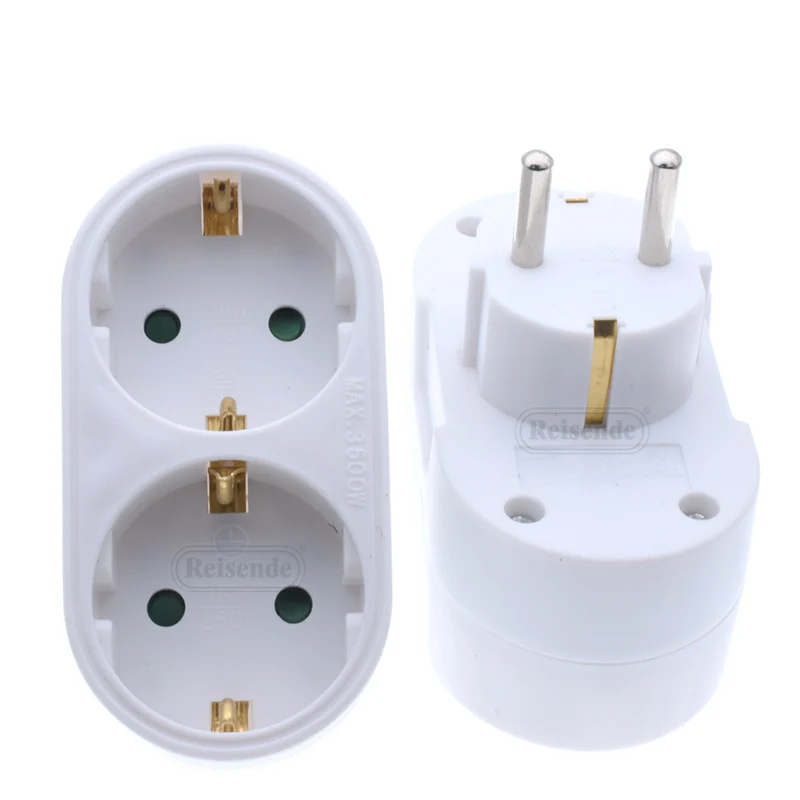 Germany Extension Power Socket With Schuko   1 To 2 Way Socket German Type Socket  Connector