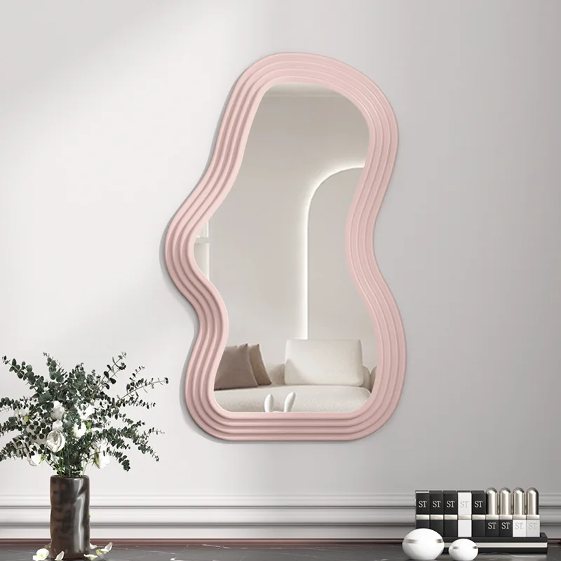 Cloud shape table vanity mirror simple wall hanging bathroom irregular makeup mirror French decorative mirror