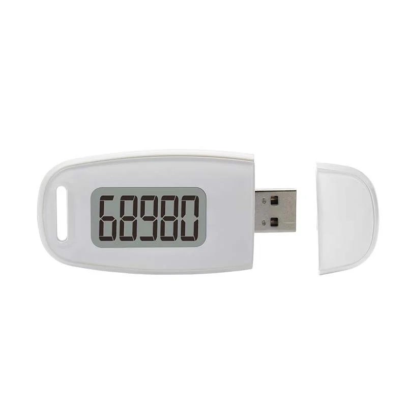 Подарочный однокнопочный USB-дисплей с перезаряжаемой подсветкой шагомер зажимом