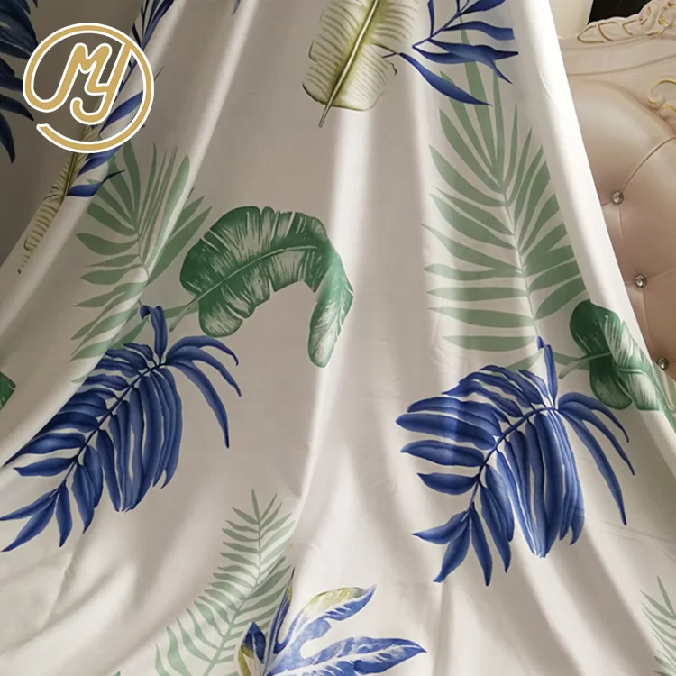 Simple leaf 100% cotton canvas printed fabric ready for bolster