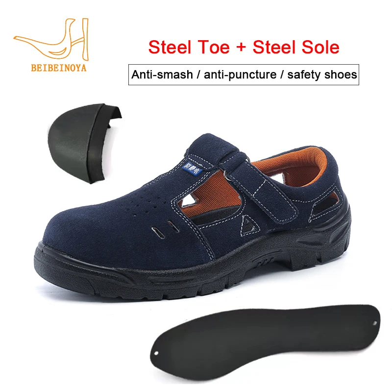 Hot Sale Breathable Non-slip Steel Toe Anti-Smash Water Resistant Summer Safety Working Shoes For Women Ladies