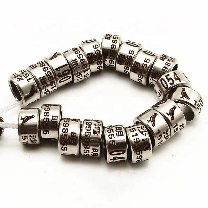 Homing pigeon rings customizable Rings pigeons Stainless steel ring
