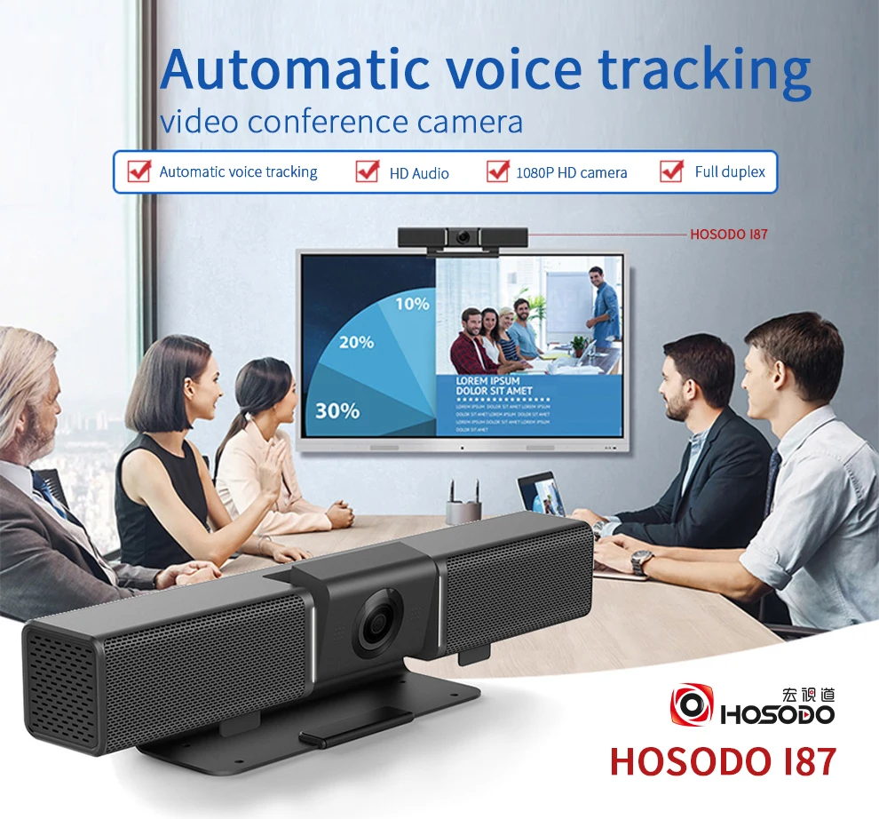 HOSODO HD1080p фиксированный зум USB2.0 все в одном с автоматическим отслеживанием лекционная