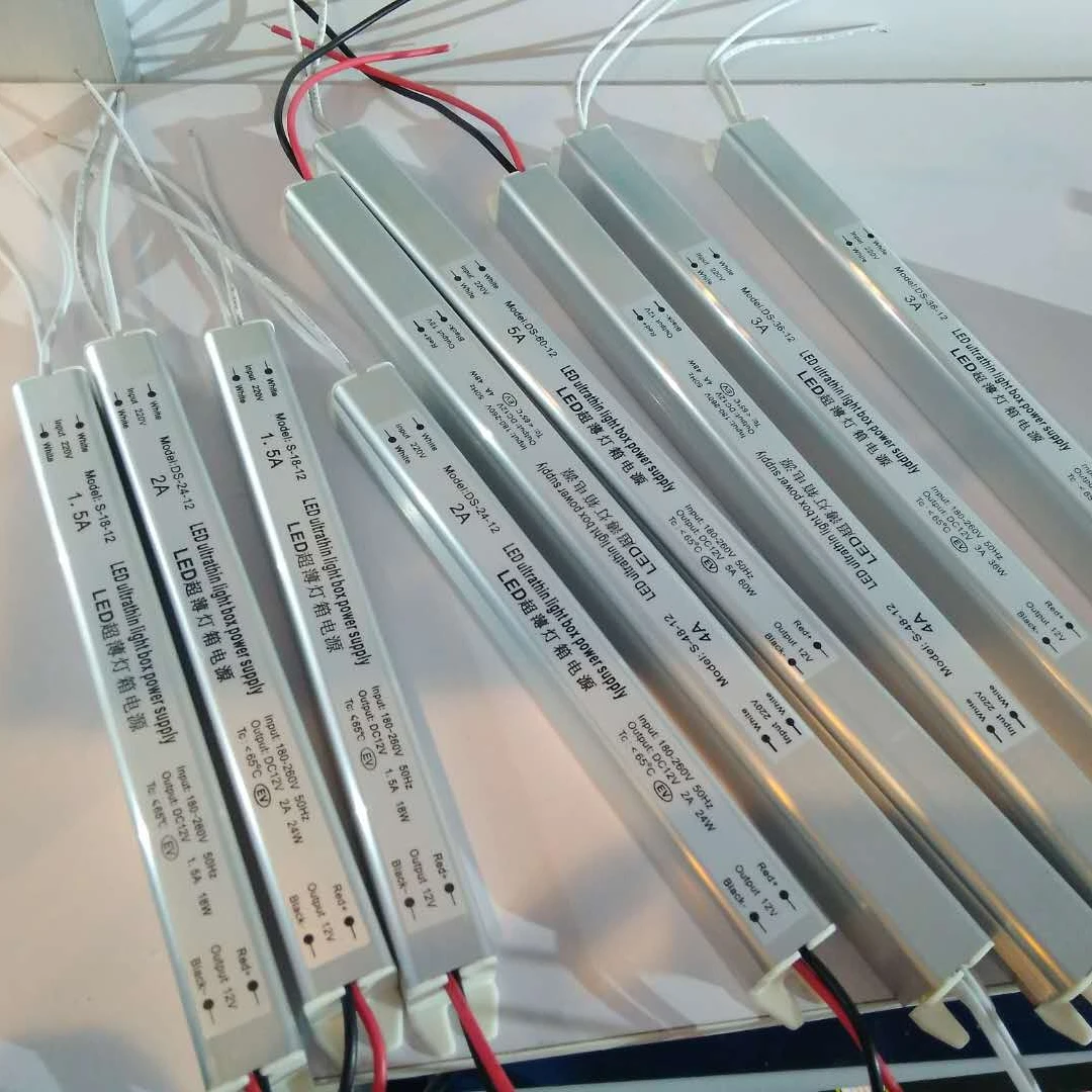 2021 Wholesale Factory Price Suitable for 12V 1.5A 2A 3A 4A 5A 6A Ultrathin  Light Box  Power Supply