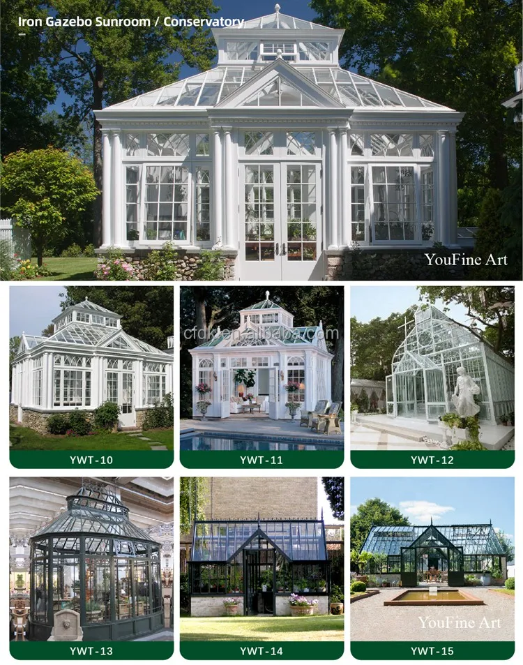 youfine iron gazebo sunroom conservatory