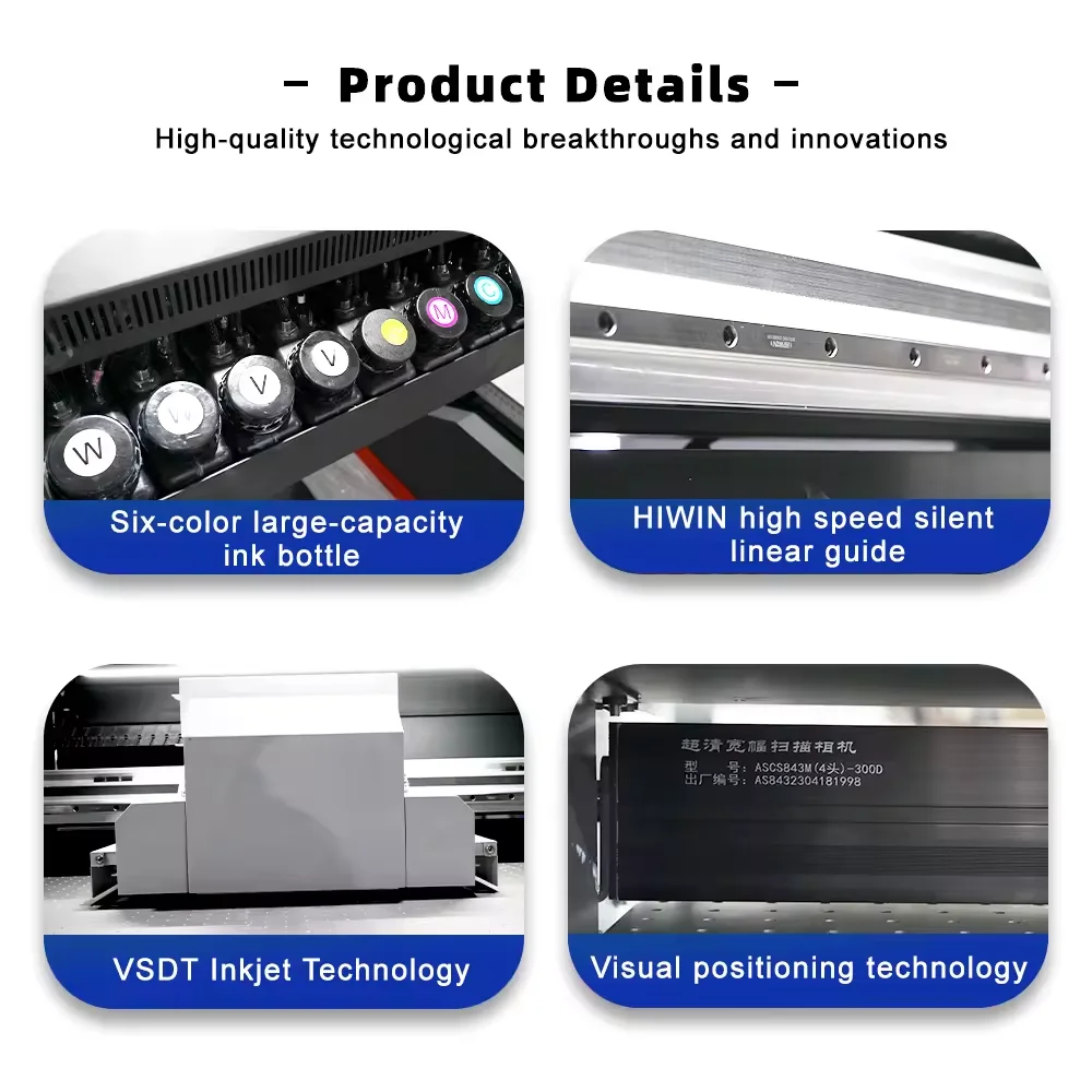 Hot sale uv printer 9060 flatbed 3 i3200 a1 uv printer with camera AI positioning automatic scan printing machine