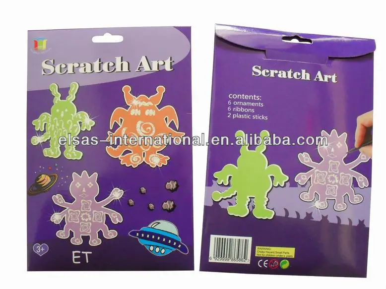 Wonderful animated christmas craft prepaid cartoon rainbow scratch board art books