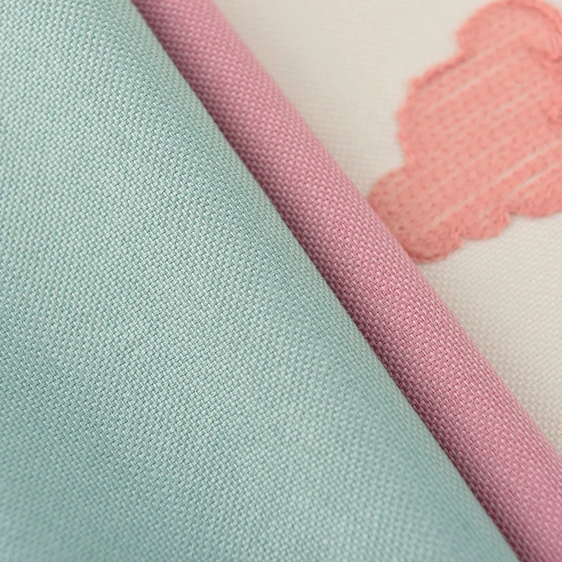 High quality lovely children girls bedroom windows curtain with embroidery animal pattern