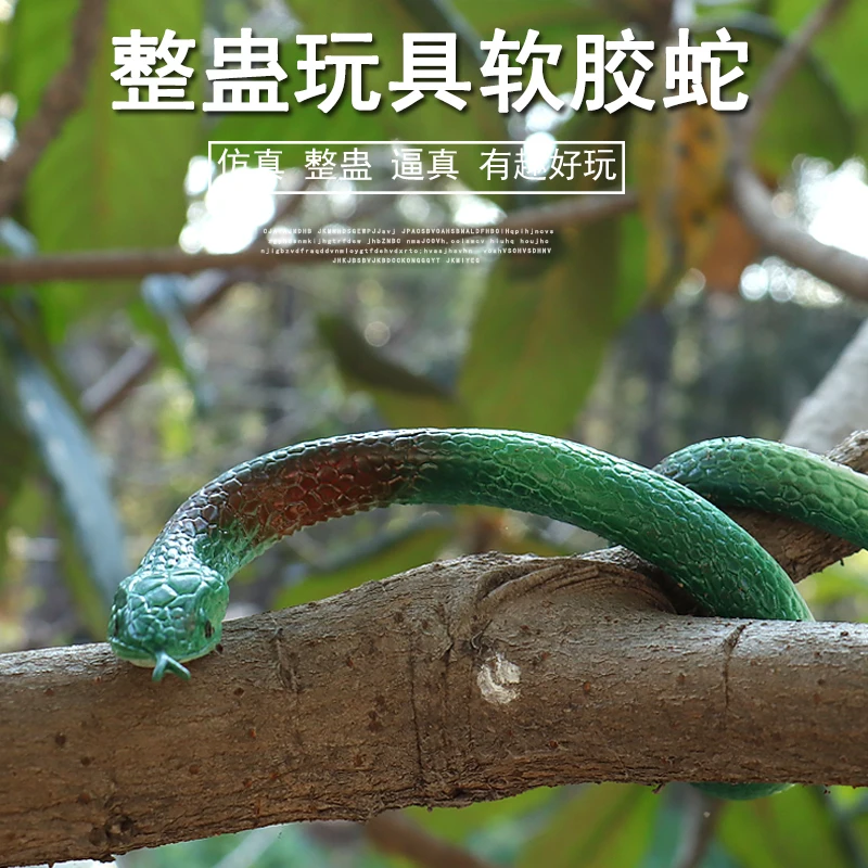 Wholesale Unisex Soft Simulation Snake Toy Hot Rubber Cobra Prank for Children Made of TPR