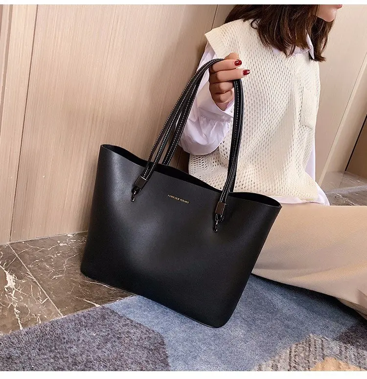 Wholesale Fashion Bolso Mujer Cuero Simple Big women Tote bags Handbag Newest Shoulder Bag