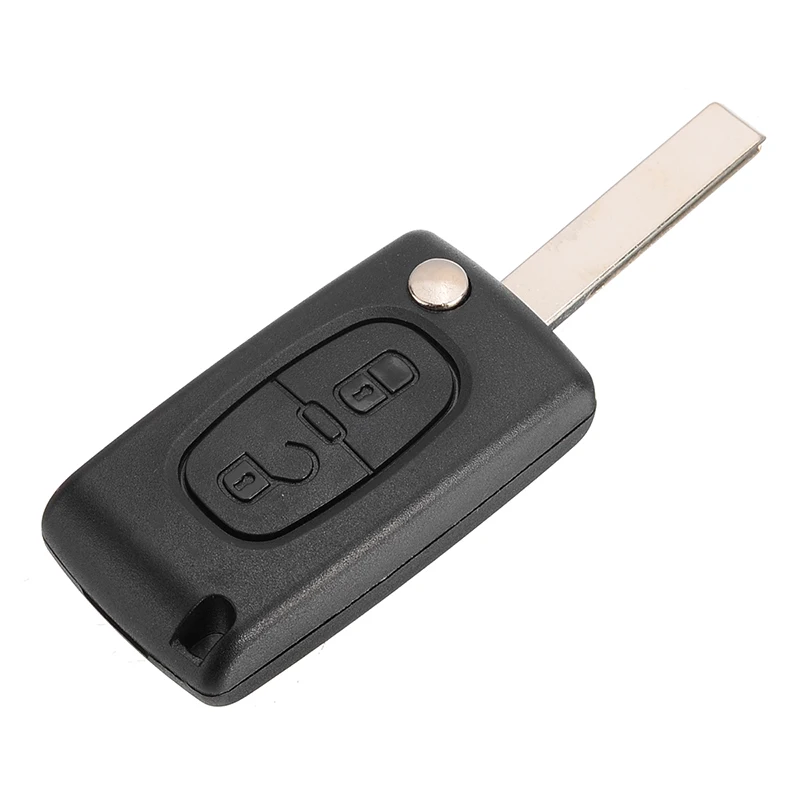 2 Buttons Remote car key shell Flip Folding Uncut Blade Replacement Fob Case For Peugeot 307 308 407 408 207 HU83 and CE0523