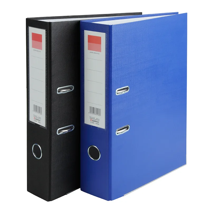 Durable A4 Size Ring Binder with Finger Grip PU Leather Metal & PP Material for Organizing Documents Files Lever Arch File