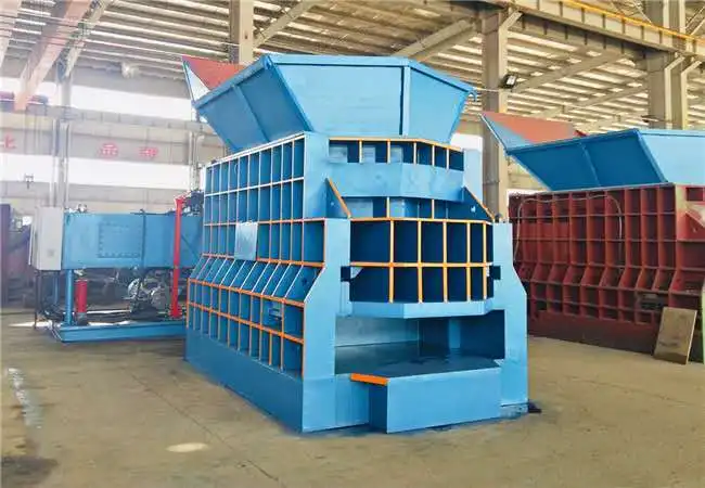 Automatic Hydraulic Scrap Metal Waste steel car bodies shell Container Shear for metal recycling plant