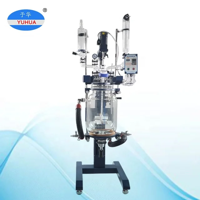 10L 20L 50L100L Doule Layer Glass Reactor for Chemical Liquid Mixing