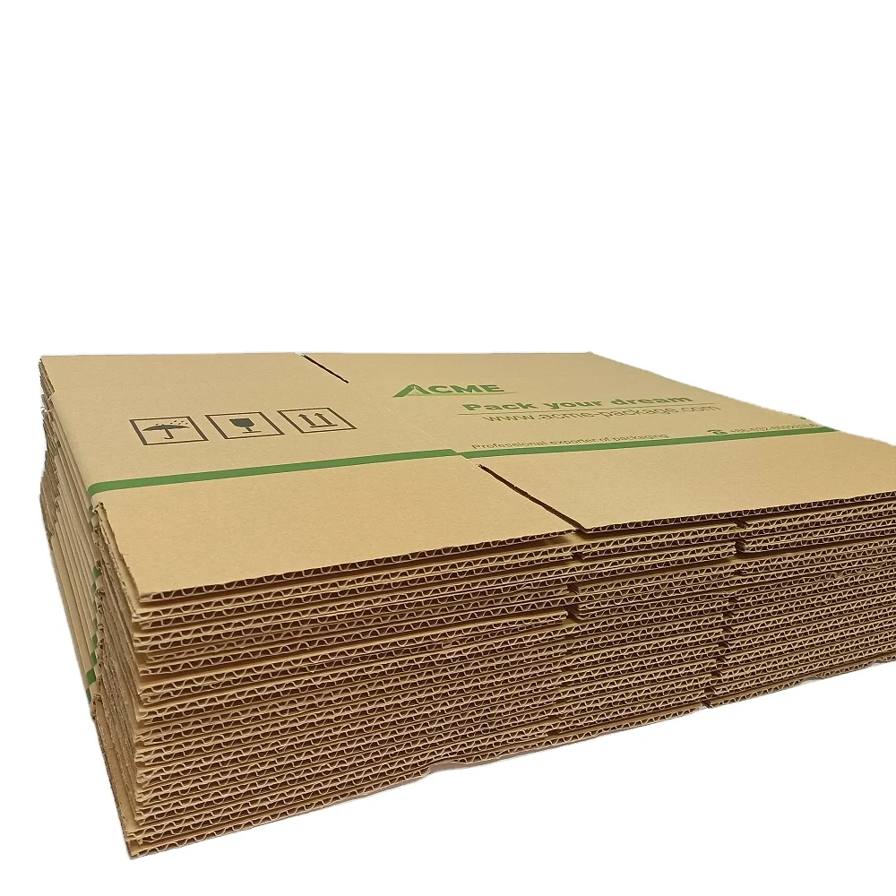 Wholesale High Quality Printing Logo Hard 5/7 Layer Cardboard Carton Box Moving Corrugated Box Packaging