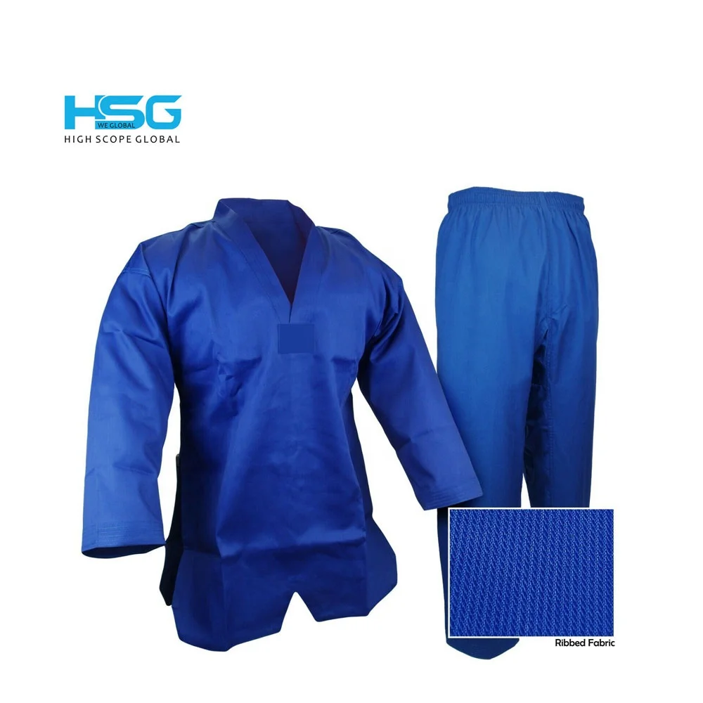 New 2022 Taekwondo Uniforms High Quality 100% Cotton V Neck doboks with custom logo embroidery