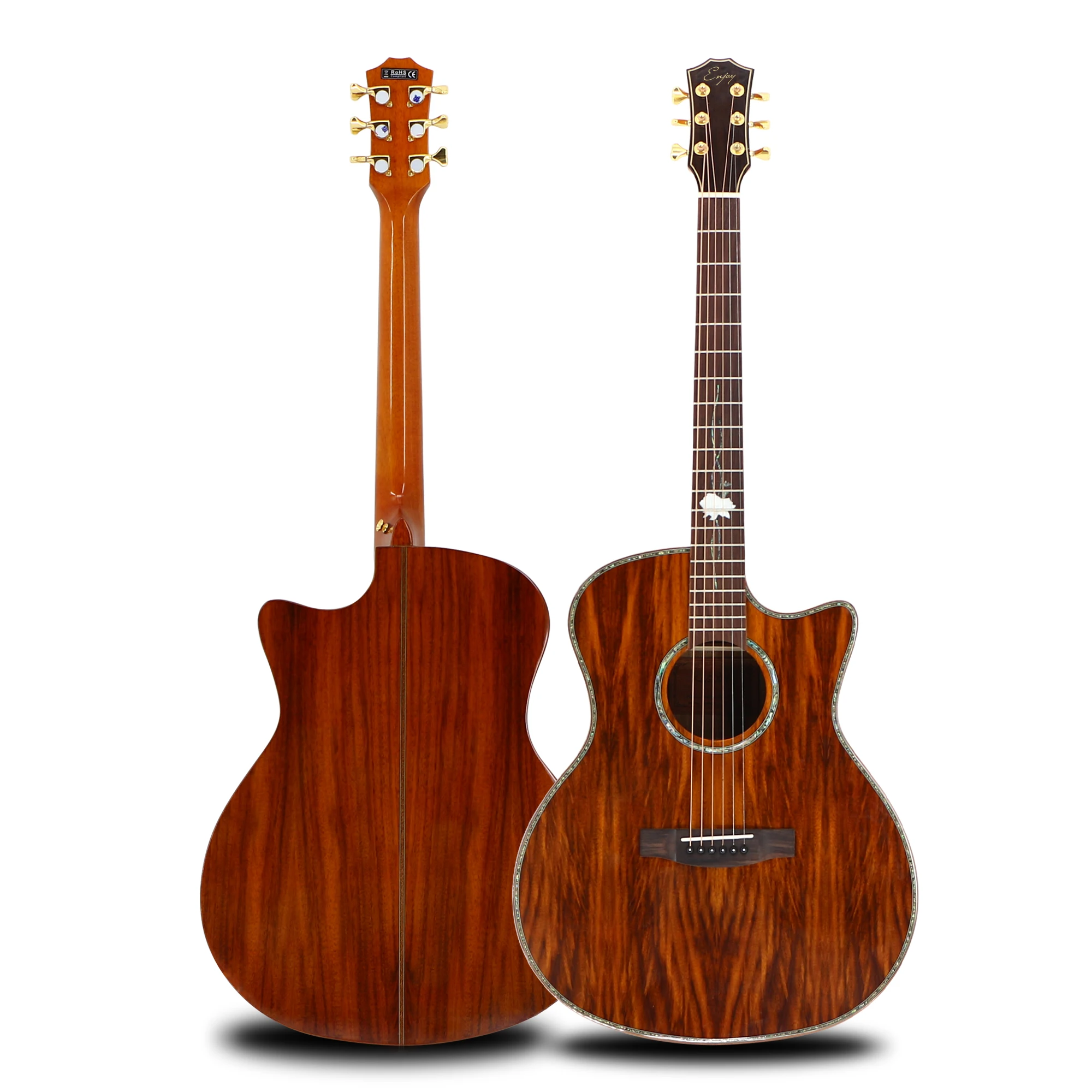 Luxury 41 Inch Heigh 6 String Cutway Rosewood All Solid Wood  Acoustic Guitar For Guitarist