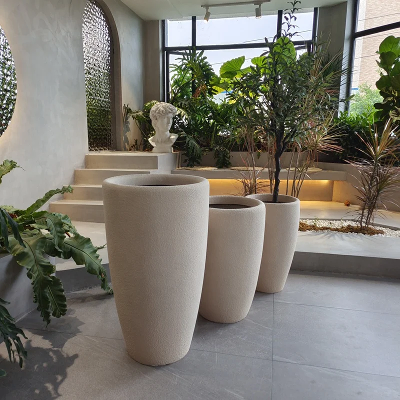 High quality fiberglass resin FRP flower pots and planters flower gardening planter pots mold for outdoor decoration