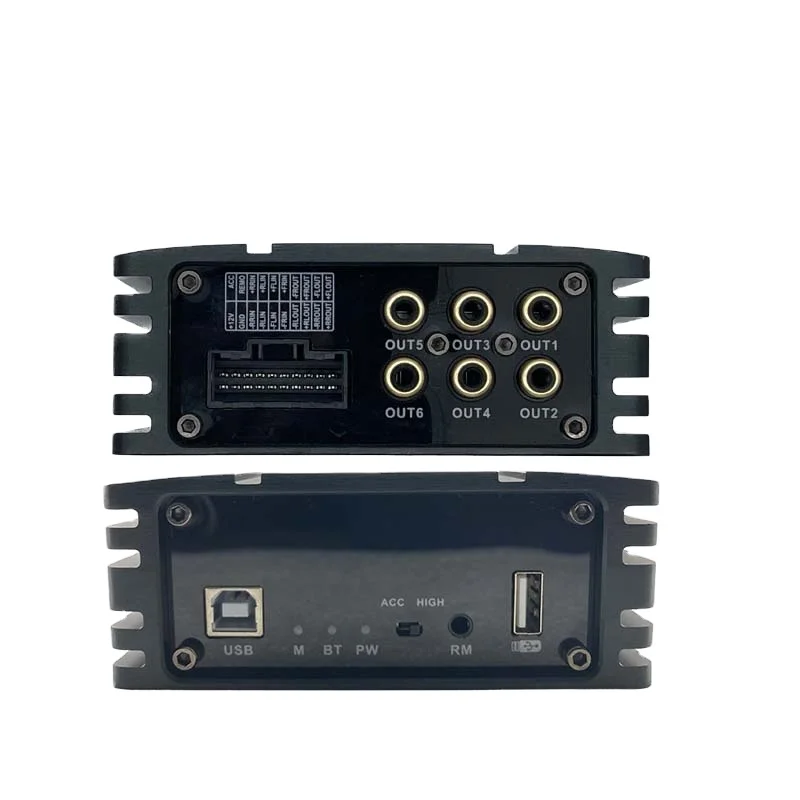 China OEM Customizable 4-Channel Car Sound Systems Speaker Horn Aluminum Power Audio Amplifier Class AB DC/AC Power Source