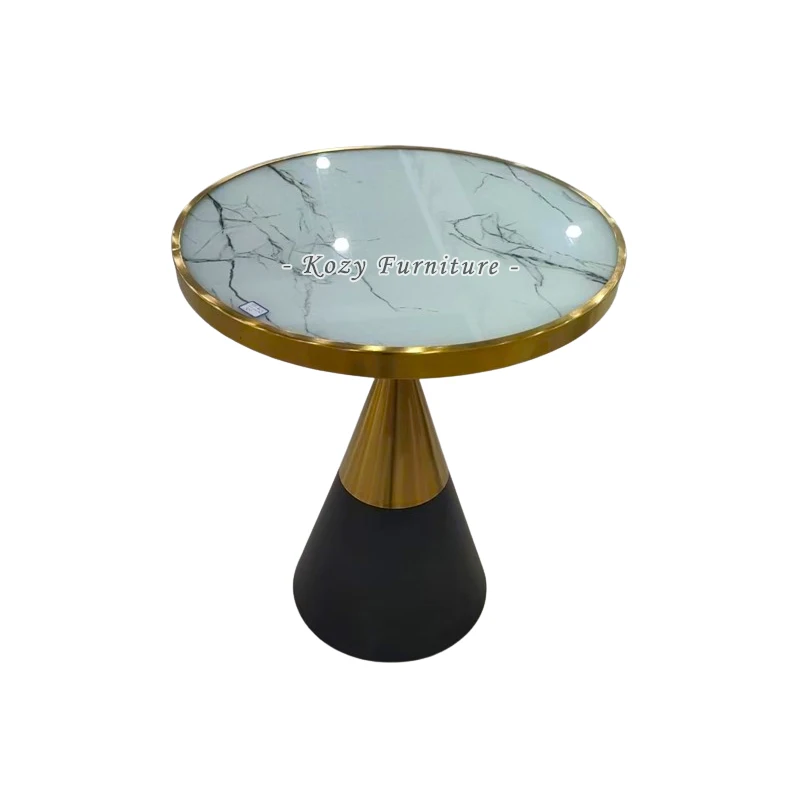 Rock Slate Table Dining Room Table Round Design Hotel Furniture Factory Direct Wholesale Light Luxury Modern Simple 4 Seater