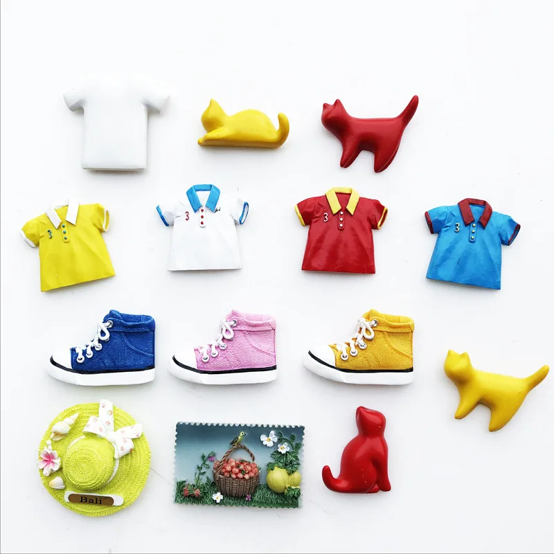 Art Oil painting Flower Basket Refrigerator magnet Handbag T-shirt canvas shoes refrigerator magnet Color cat magnet