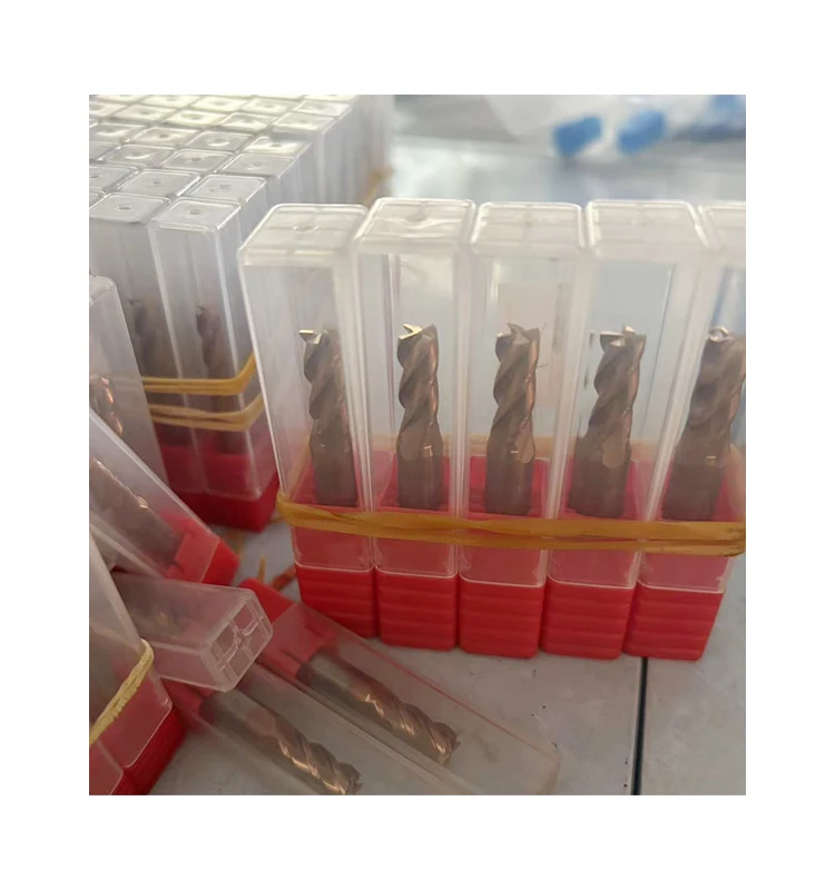 Factory HRC55 Tungsten Carbide end mills for metal fresa cnc machining set cnc tools milling cutters