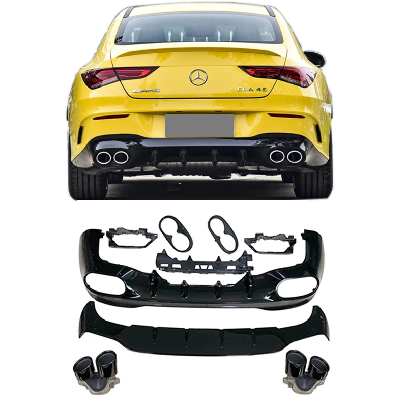 CLA45s look AMG front bumper assembly fit for X118  C118 2019 2020 Mercedes CLA coupe shooting brake tuning parts