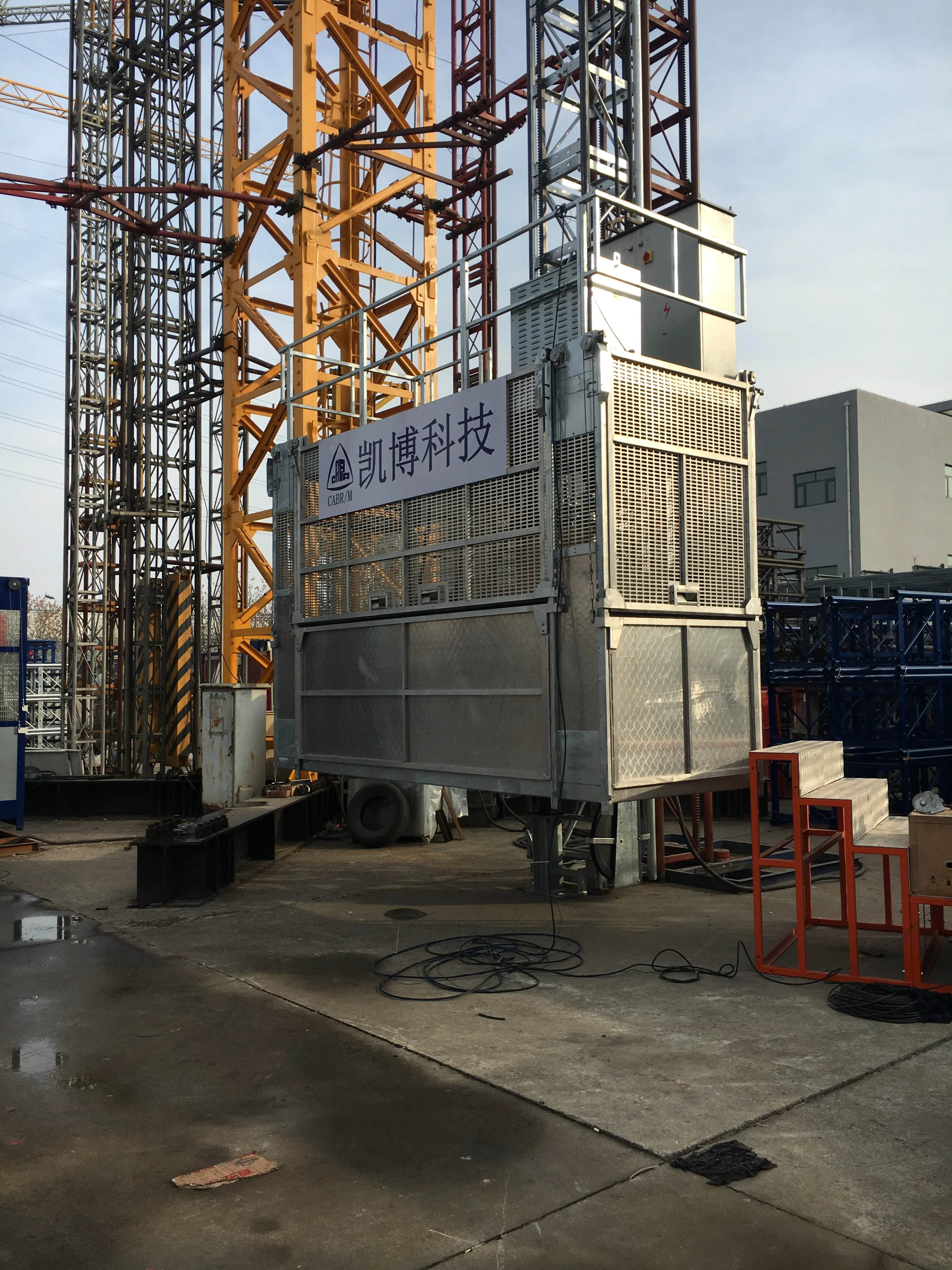 SC series building construction elevator with single or double cage builders and cargo lift China  manufacturer