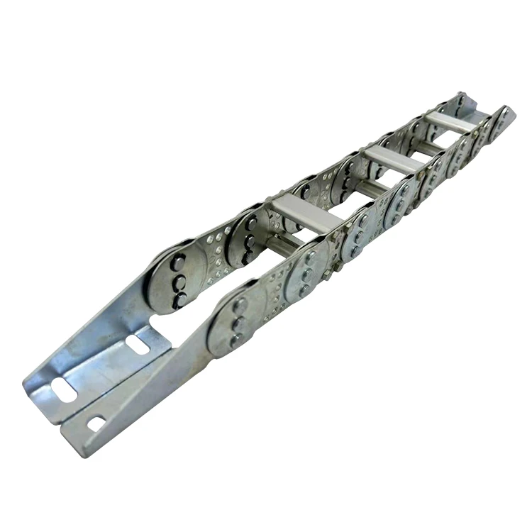 Fully Closed Type Flexible Stainless Steel Cable Drag Chain With Metal Connecter