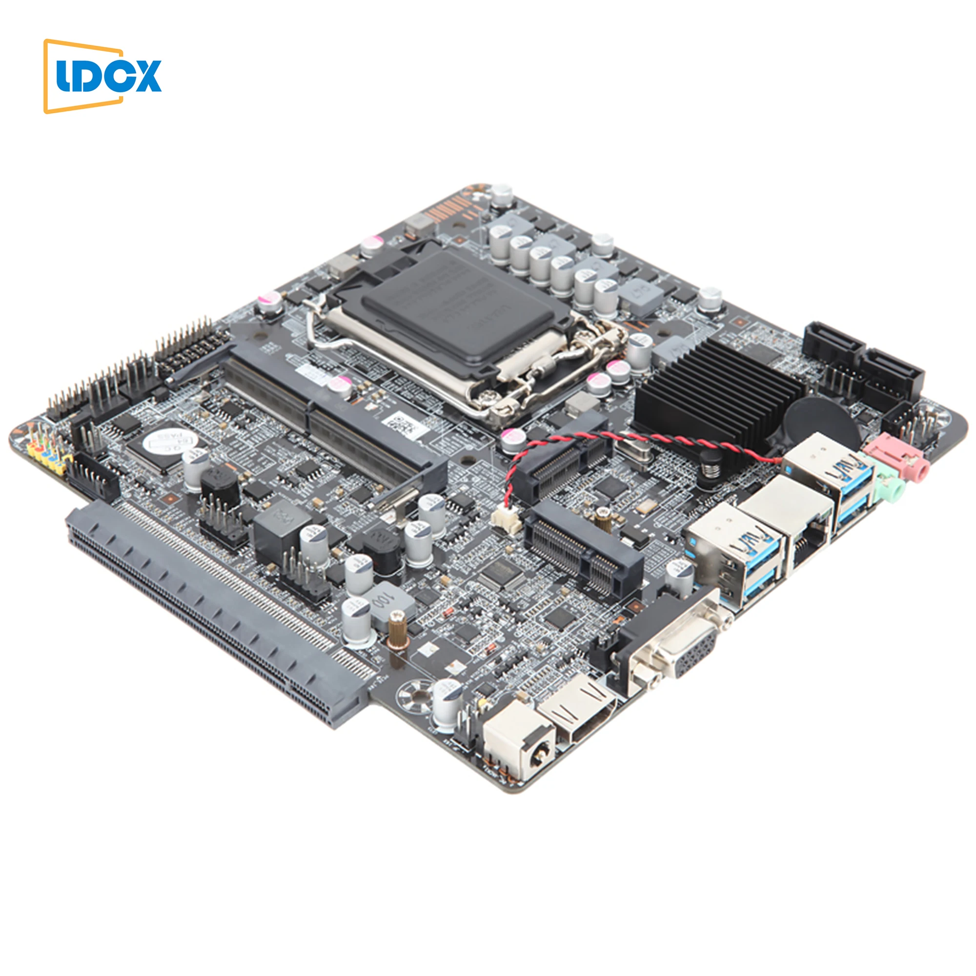 
LDCX H110 is suitable for Intel 8 CPU side plug PCIE LVDS DC12V DDR4 thinitx motherboard 
