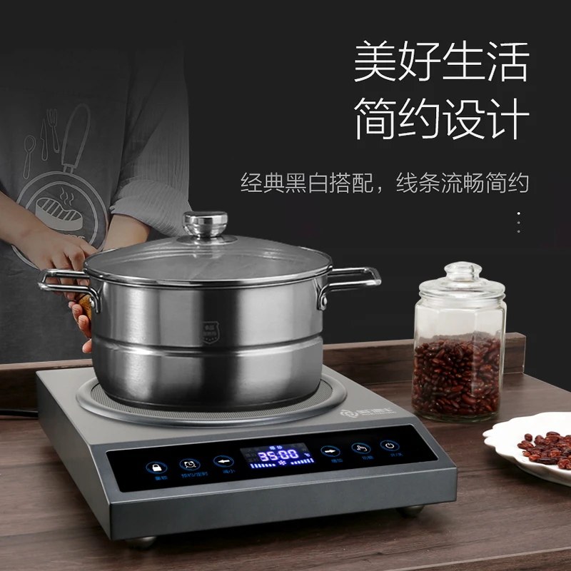 Factory Supply New Desig Black Color Stainless Steel Hotpot Wok Induction Induction Cooker For Sale