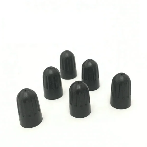 Long Black Plastic Sealing Car Tire Valve Caps,Fits TPMS Rubber Valve