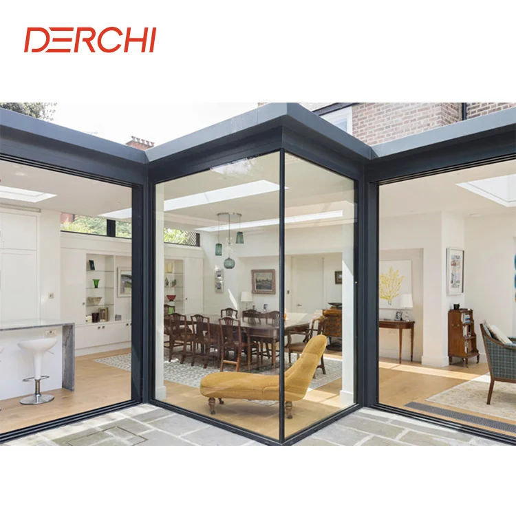 Floor To Ceiling Fixed Window Aluminum Frame Fixed Double Glass Windows