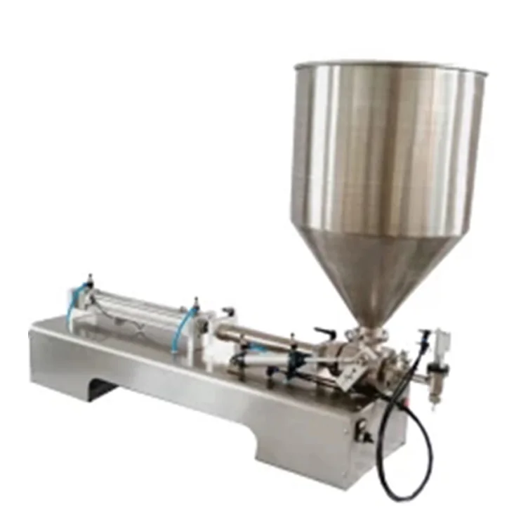 Pneumatic paste liquid dual purpose filling device semi-automatic filling machine
