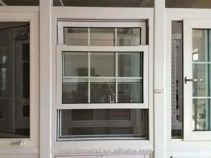 Factory Wholesale American style PVC Double Hung window Sash lift Up Vertical Sliding Window
