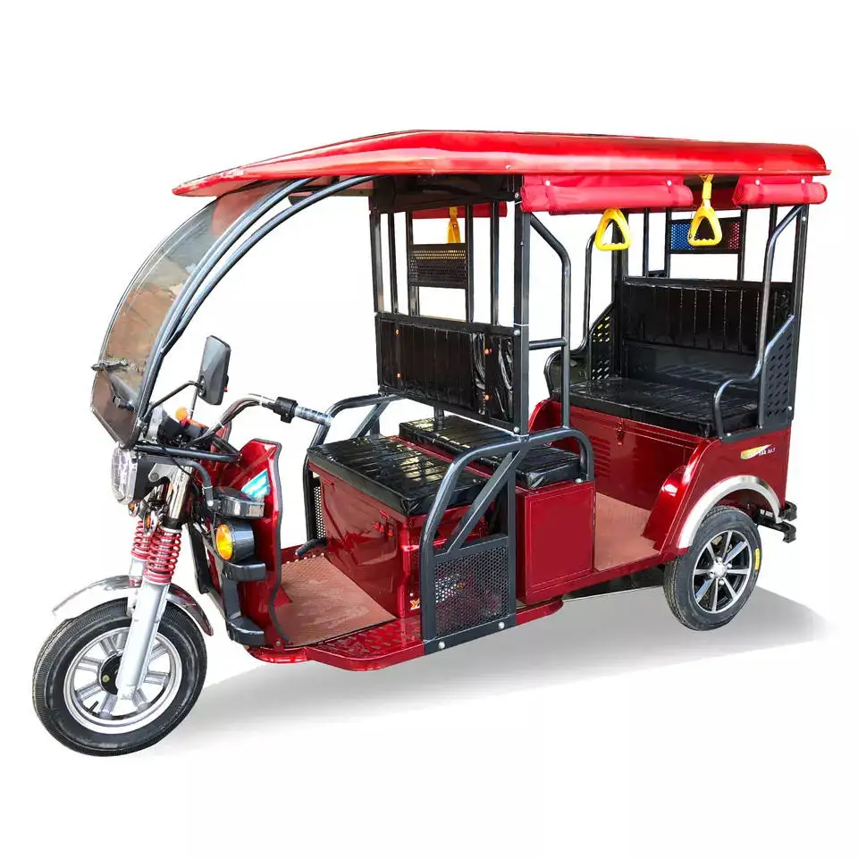 2024  Adult Tricycle 5 Passenger Electric Tricycles 3 Wheel Electric Cargo Tuk Tuk
