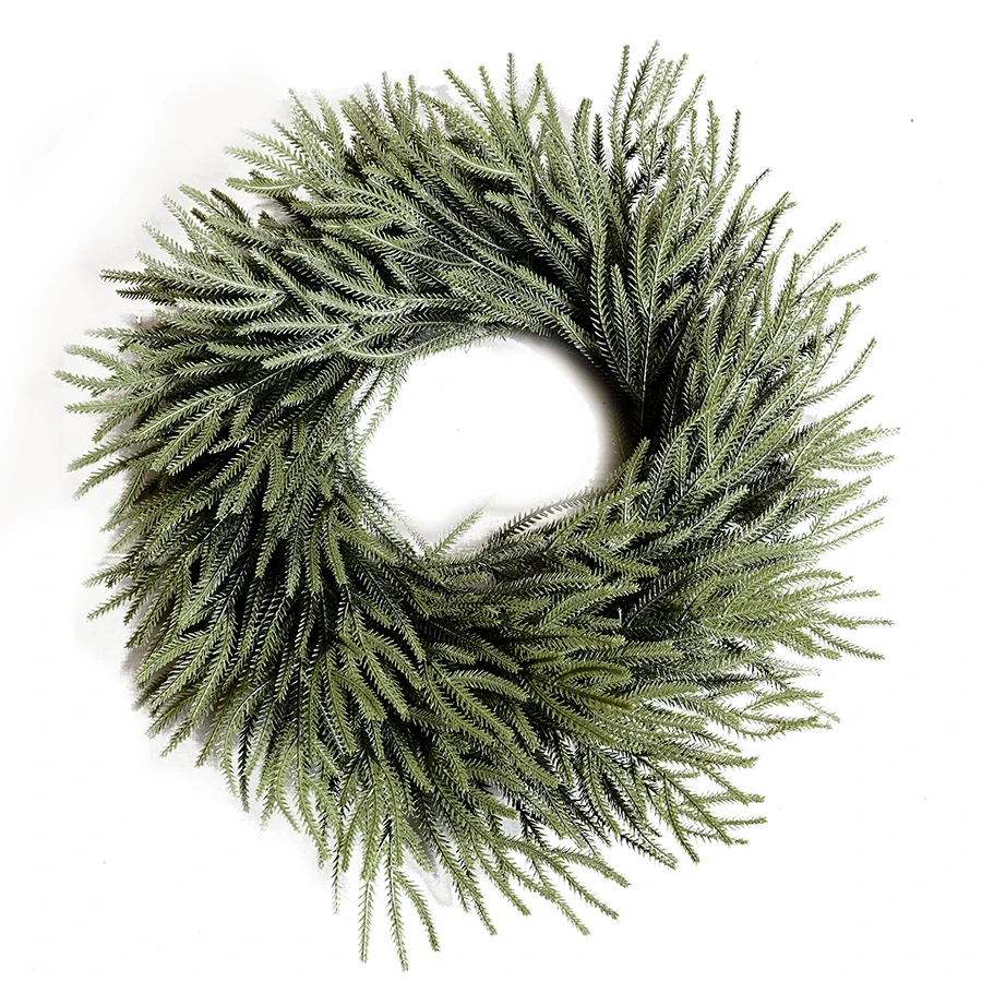 Hot Sale Christmas Wreath with Plastic balls decoration and Ribbon Christmas Wreaths PE Wreath For Christmas Event decorations