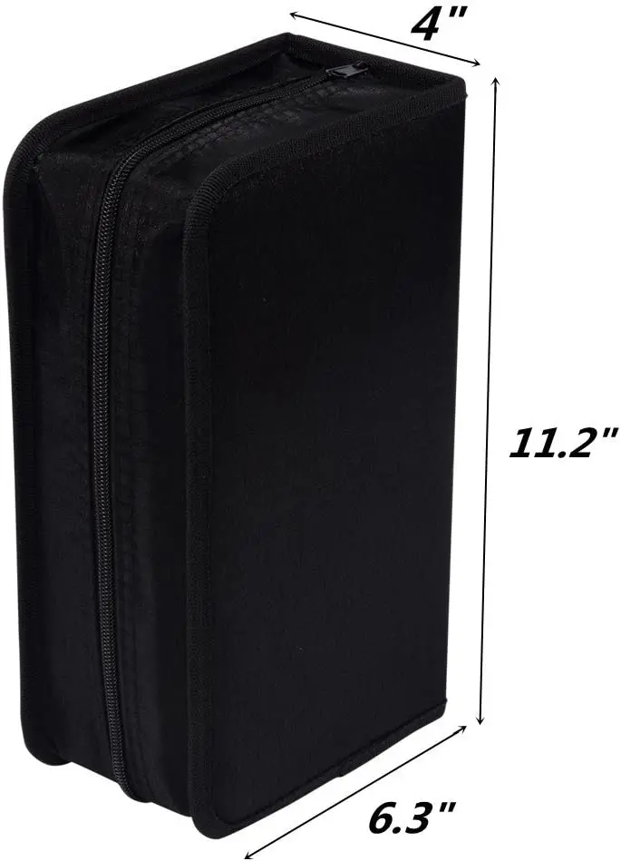 Disco Storage CD/DVD Case Wallet Portable Zipper & Handle Convenient CD Bags & Cases