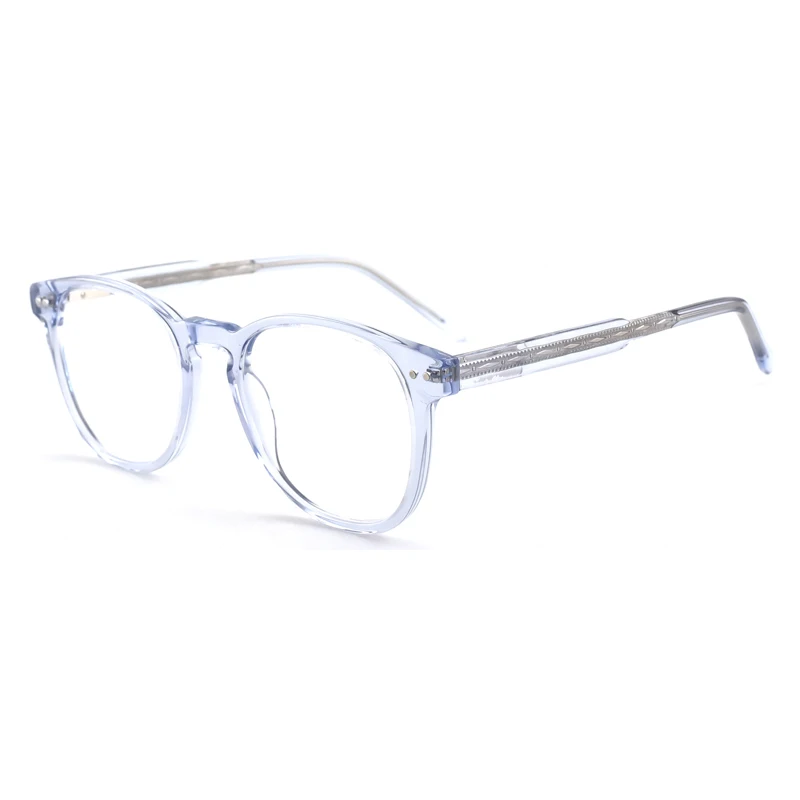 Fashion hot-sale high quality luxury designer brand acetate optical glasses frame retro rivet computer blue light glasses