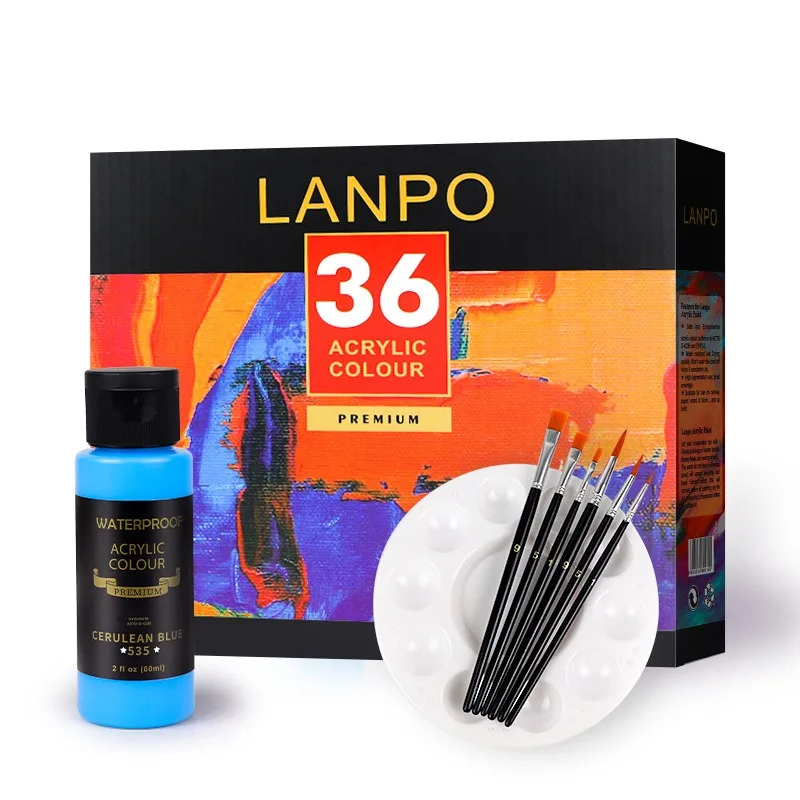 Acrylic Paint 60ml 36 Colors Acrylic Painting Paint Waterproof Set 60ml
