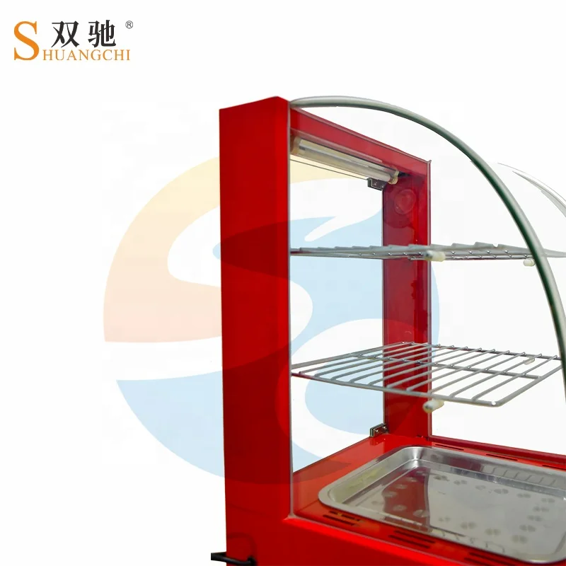 China Commercial Glass Food Warmer Showcase Table Top Warmer Display Warming Showcase Snack Machine