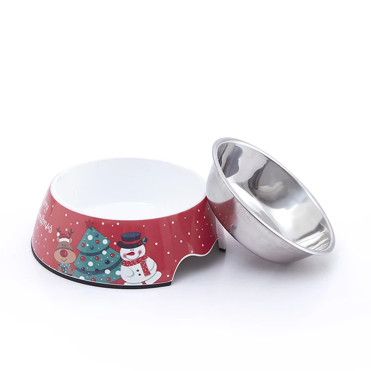 Stainless Steel Dog Bowl Eating Basin Single Cat Bowl Antiskid Pet Bowl Feeding Drinking Water Pet Supplies