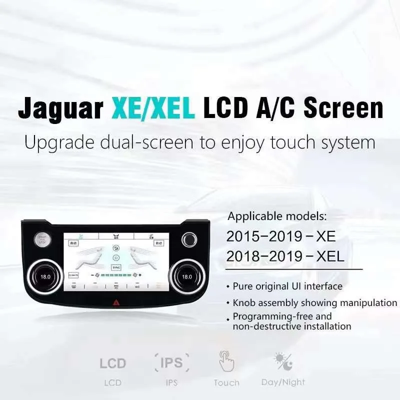 Новый продукт 7-дюймовый автомобильный Кондиционер AC панель климат-дисплей сенсорный экран для Jaguar XE XEL XF XFL F-pace умная переменного тока