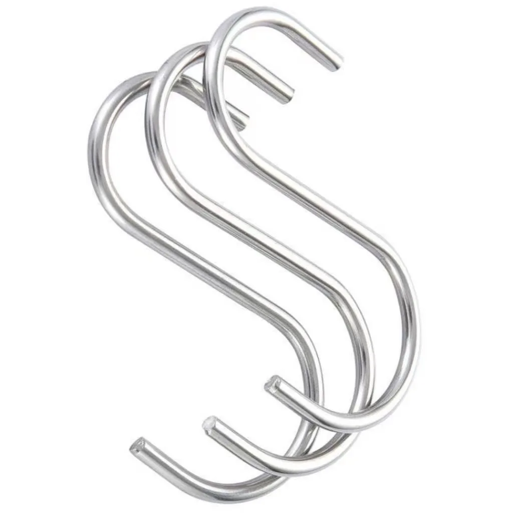 Stainless Steel Hanger S Hooks with Nickel Plating Sliver Metal with Plain Finish