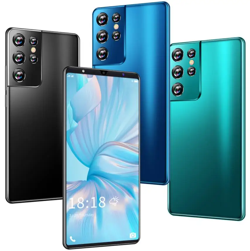 Factory Price Cheap Hot Selling S21 Ultra 6GB+128GB 6.1 Inch full Display Android 10.0 Mobile Cell Smart phone