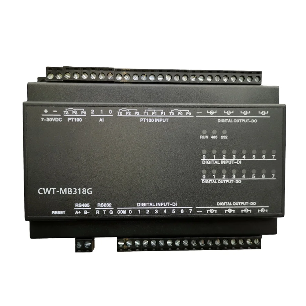 CWT-MB318G 4PT + 3AI + 8DI + 8DO PT100 RS485 RS232 Ethernet Modbus Rtu отложным воротником Tcp ввода/вывода Модуль сбора