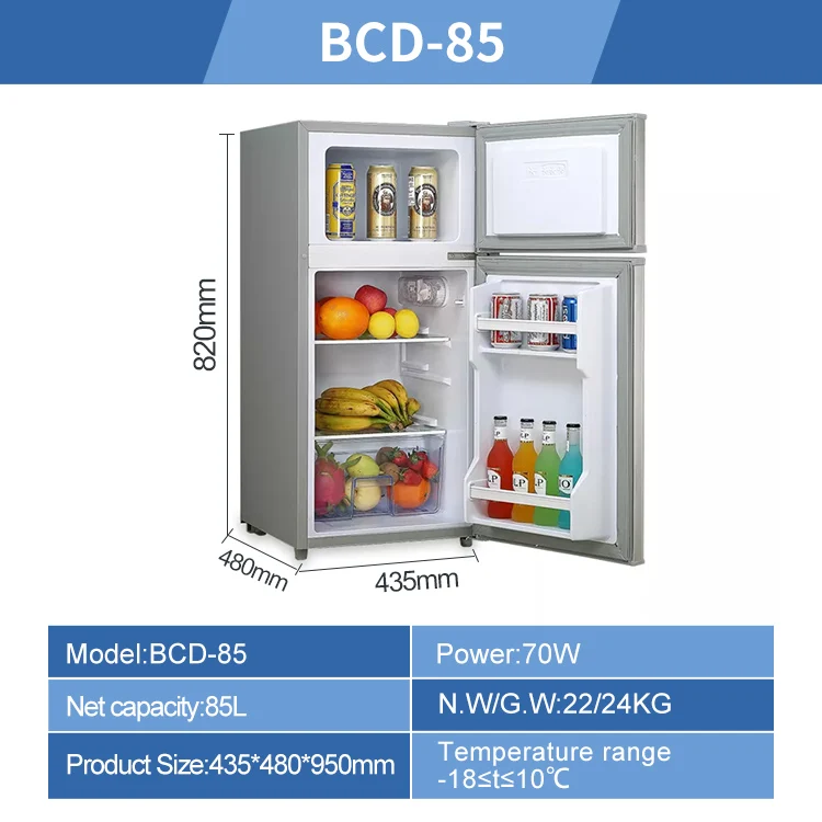 Factory Price Hotel Fridge Home Use Compact Refrigerator Fridge Double Door Fridges Refrigerator for Homes Compact Refrigerator